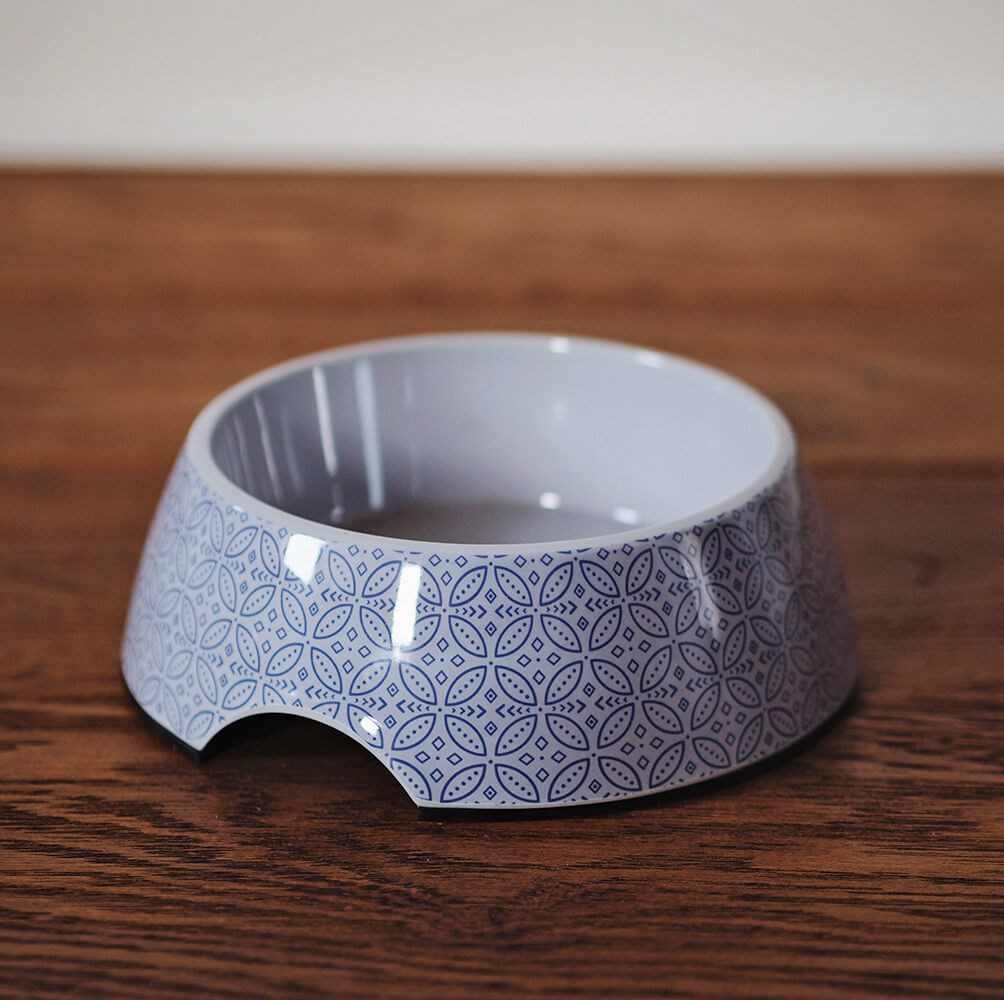 Great & Small Blue Mosaic Melamine Pet Bowl