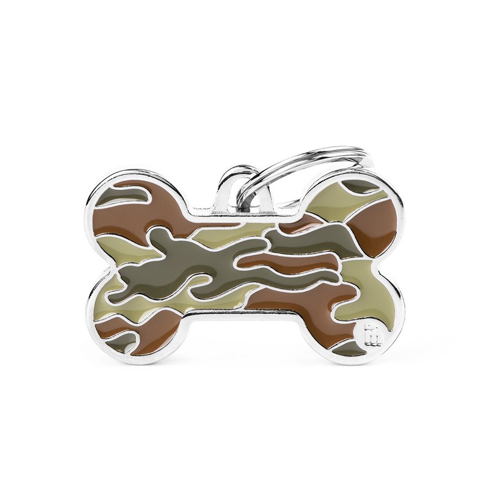 My Family ID Tag Bone Green Camo