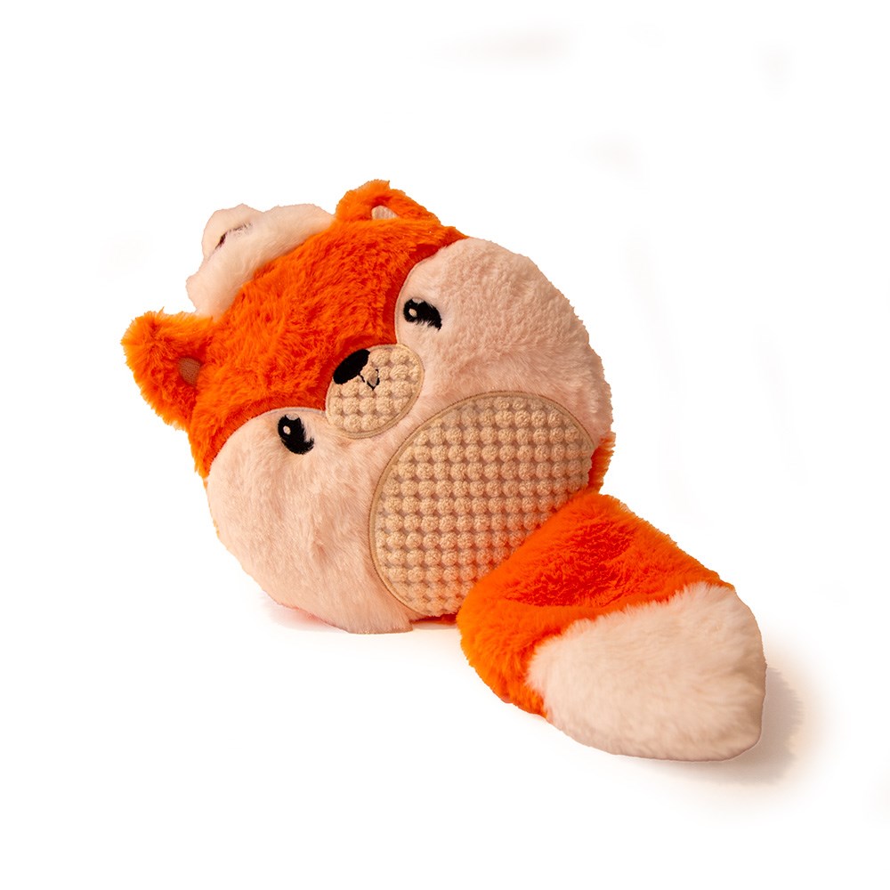 Great & Small Christmas Plush Fox with Big Squeaker Dog Toy