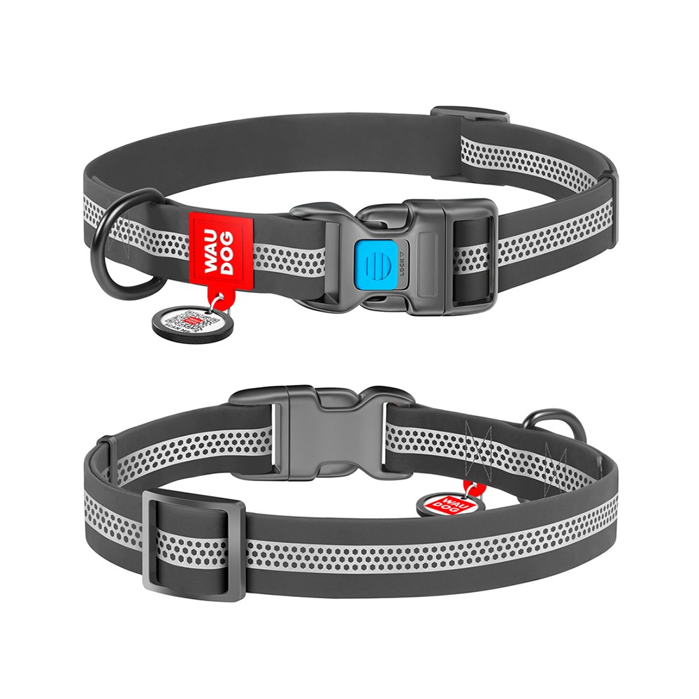 WAUDOG Collartex Dog Collar Grey