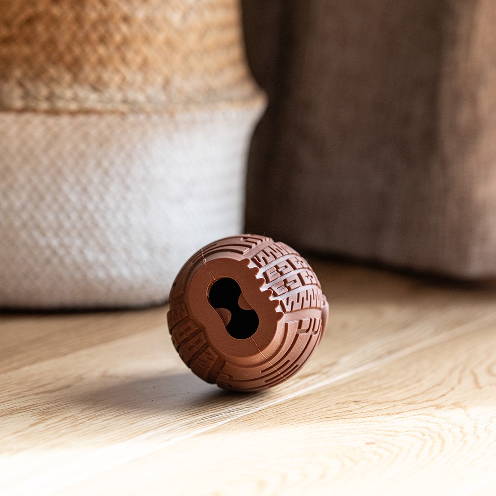 Great & Small Stay Wild Grizzly Bear Treat & Bounce Dog Toy