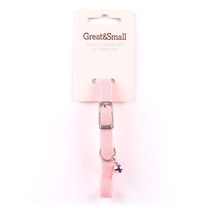 Great & Small Plain Pink Cat Collar