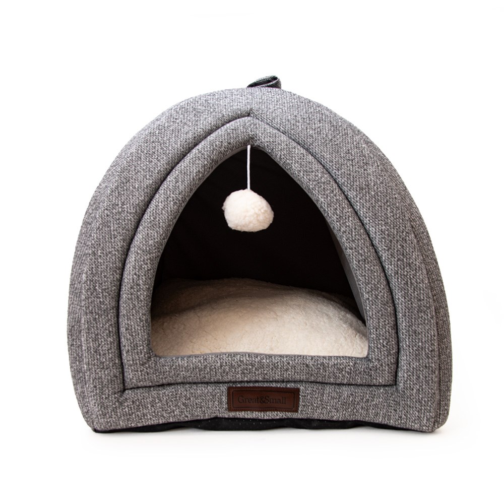 Great & Small Snuggle&Snooze Grey Igloo Cat Bed