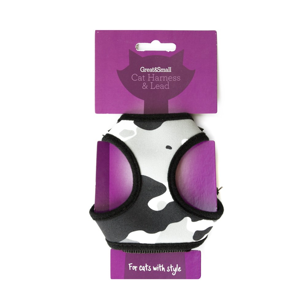 Great & Small Cat Harness Black Camo