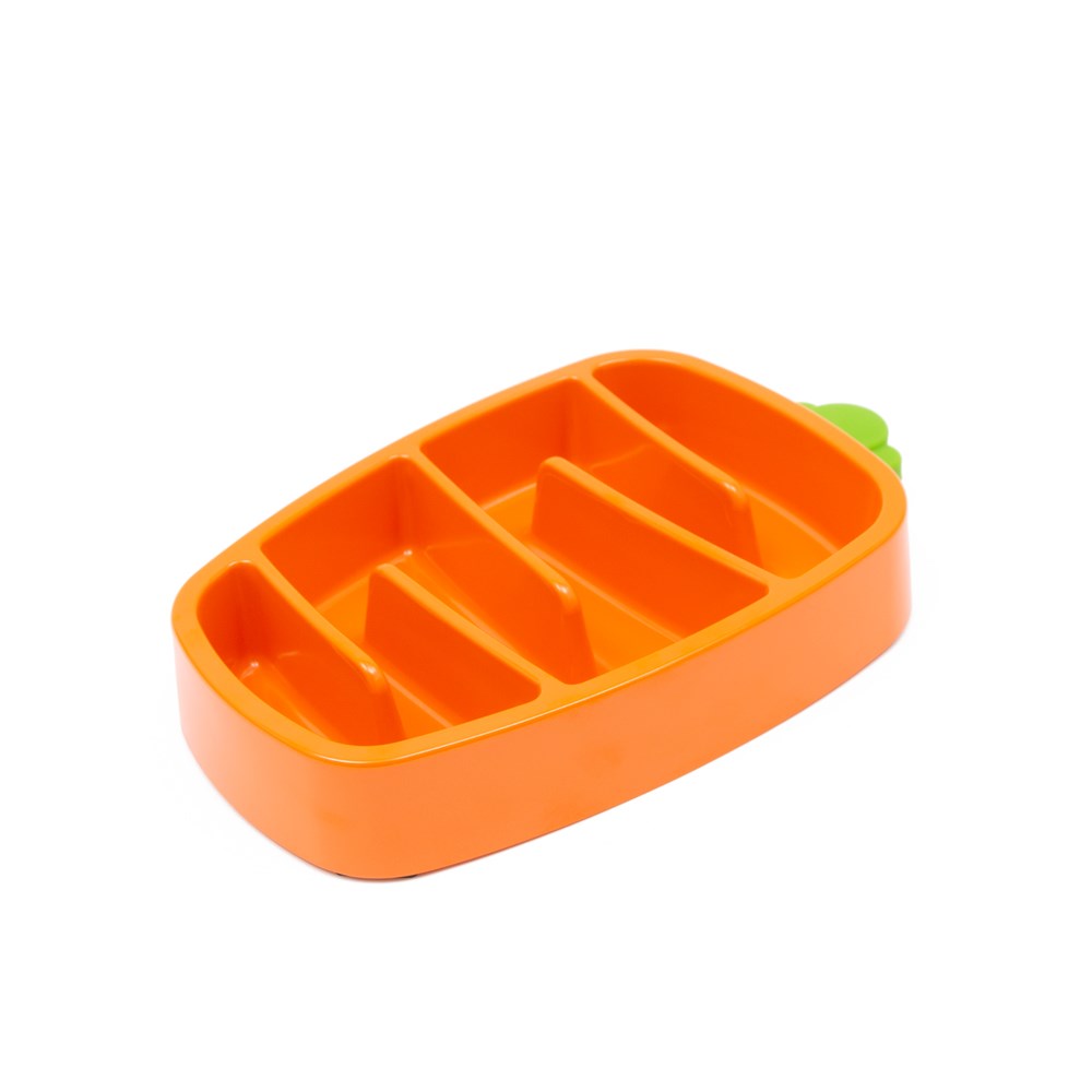 Great & Small Slow Down Carrot Shaped Pet Bowl