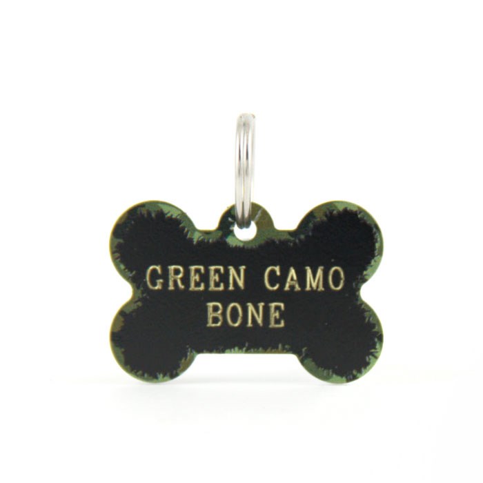 Quick Tag Green Camo Bone ID Tag