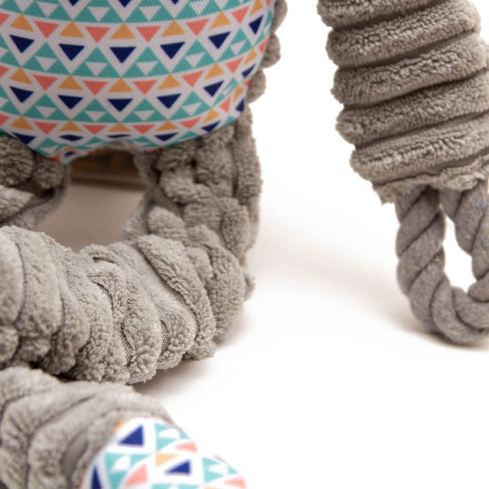 Great & Small Cuddle Me Knot Grey Monkey Dog Toy