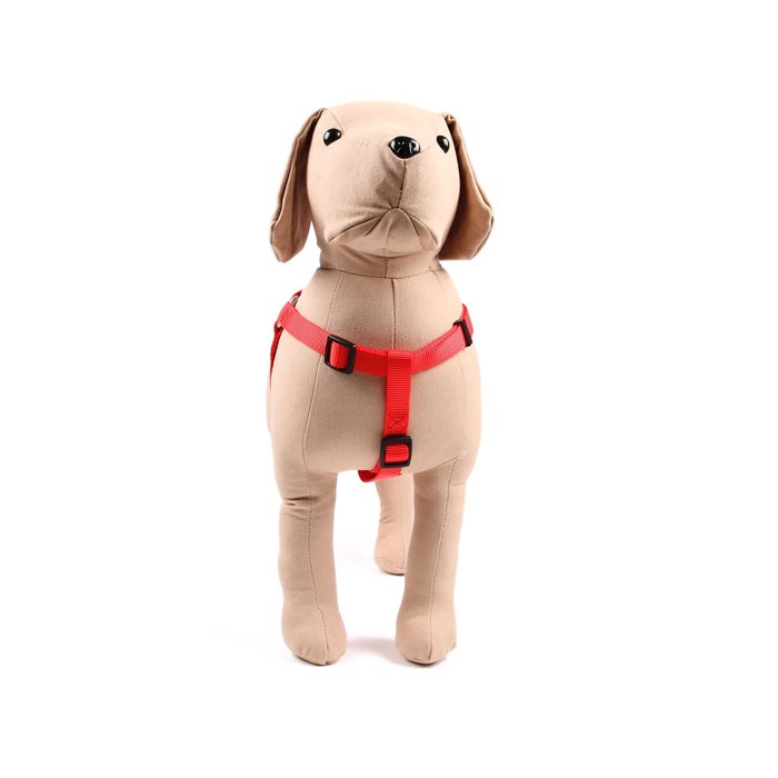 Great & Small Classic Plain Dog Harness Red