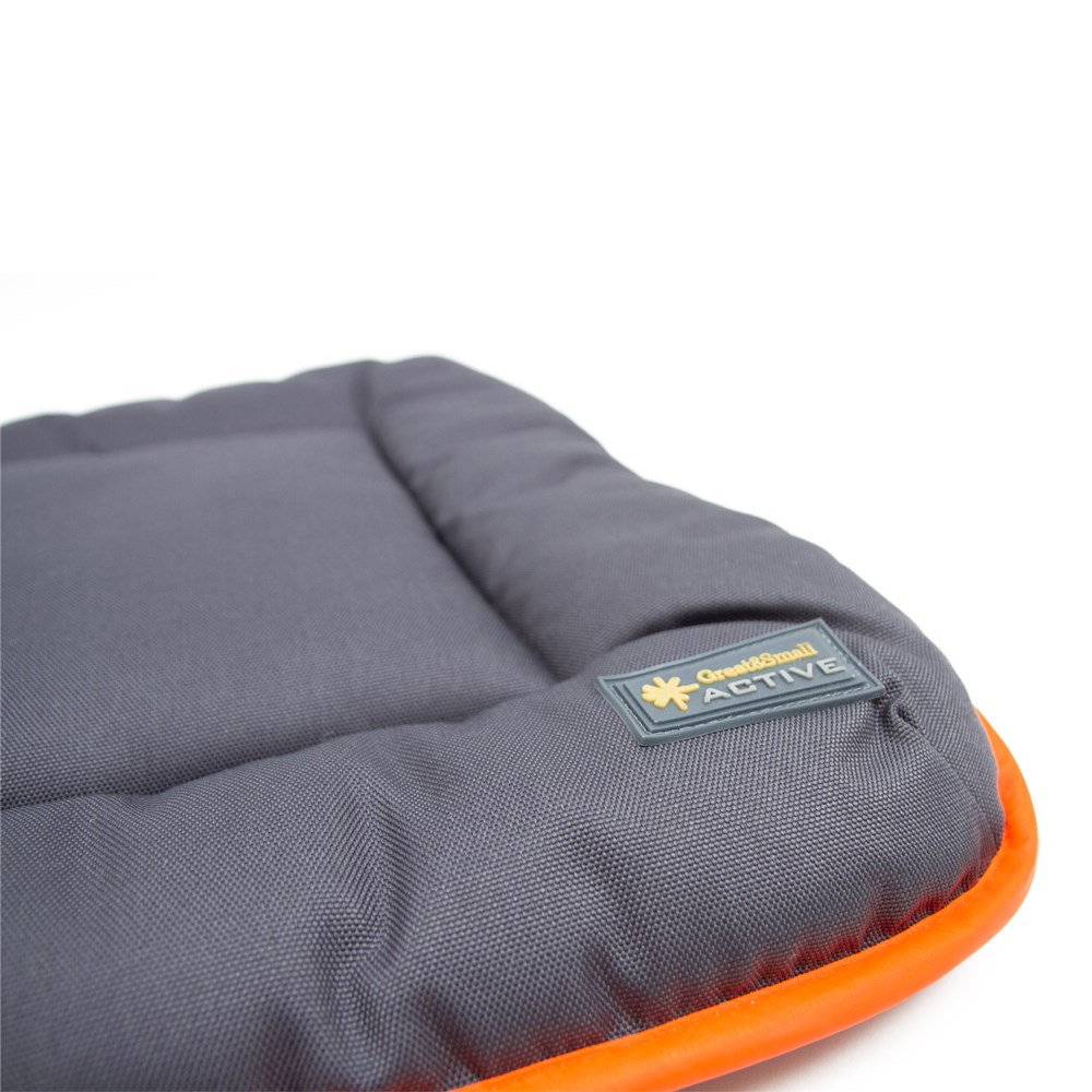 Great & Small Active Crate Dog Mat Grey with Orange Trim