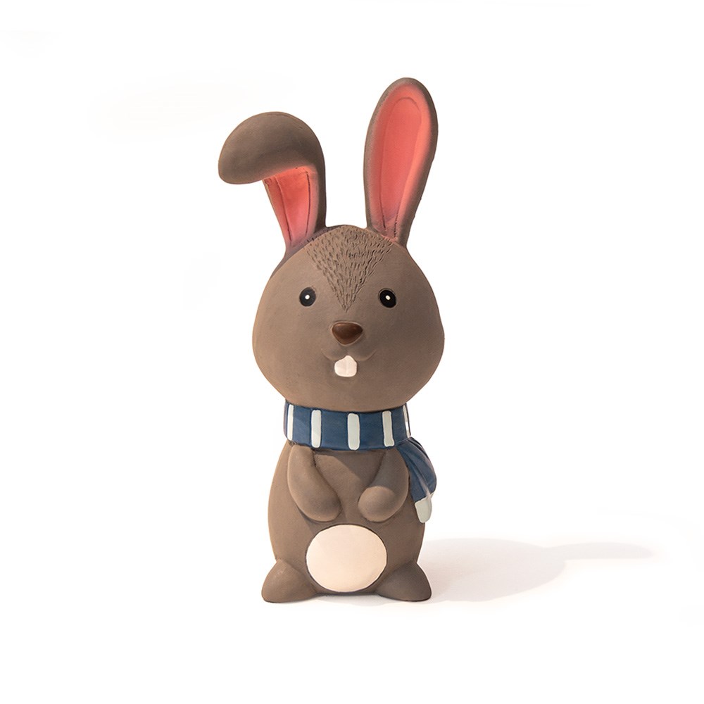 Great & Small Christmas Latex Bunny with Scarf Dog Toy