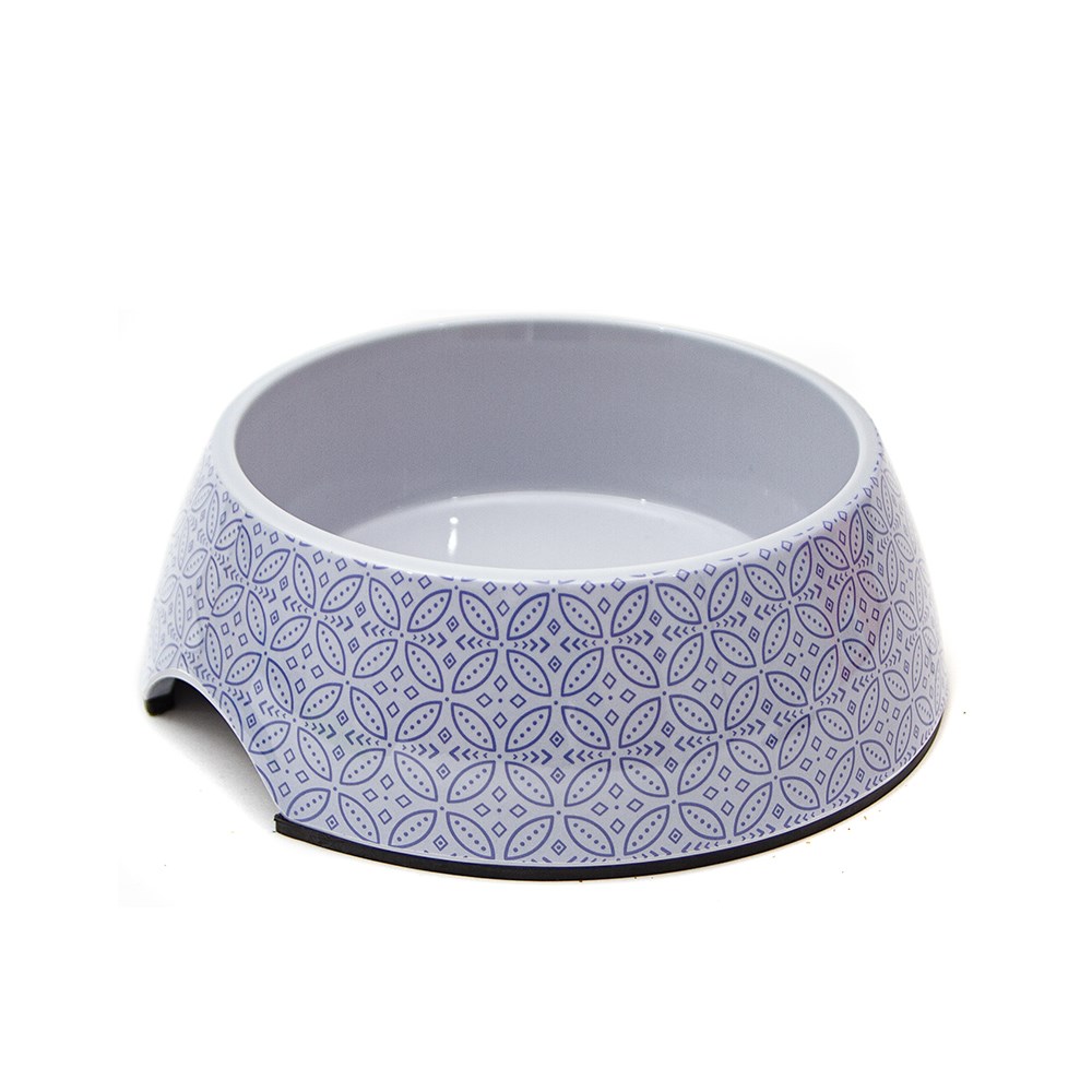 Great & Small Blue Mosaic Melamine Pet Bowl