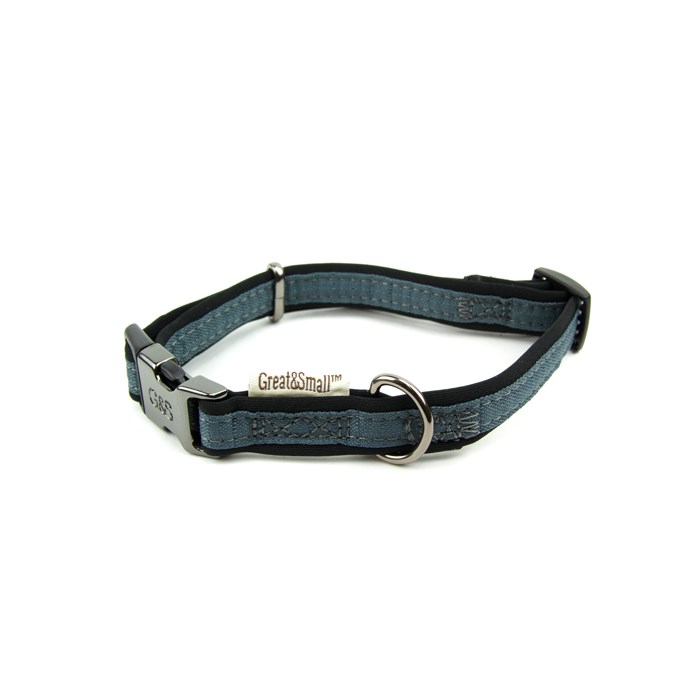 Great & Small Active Neoprene Dog Collar Grey