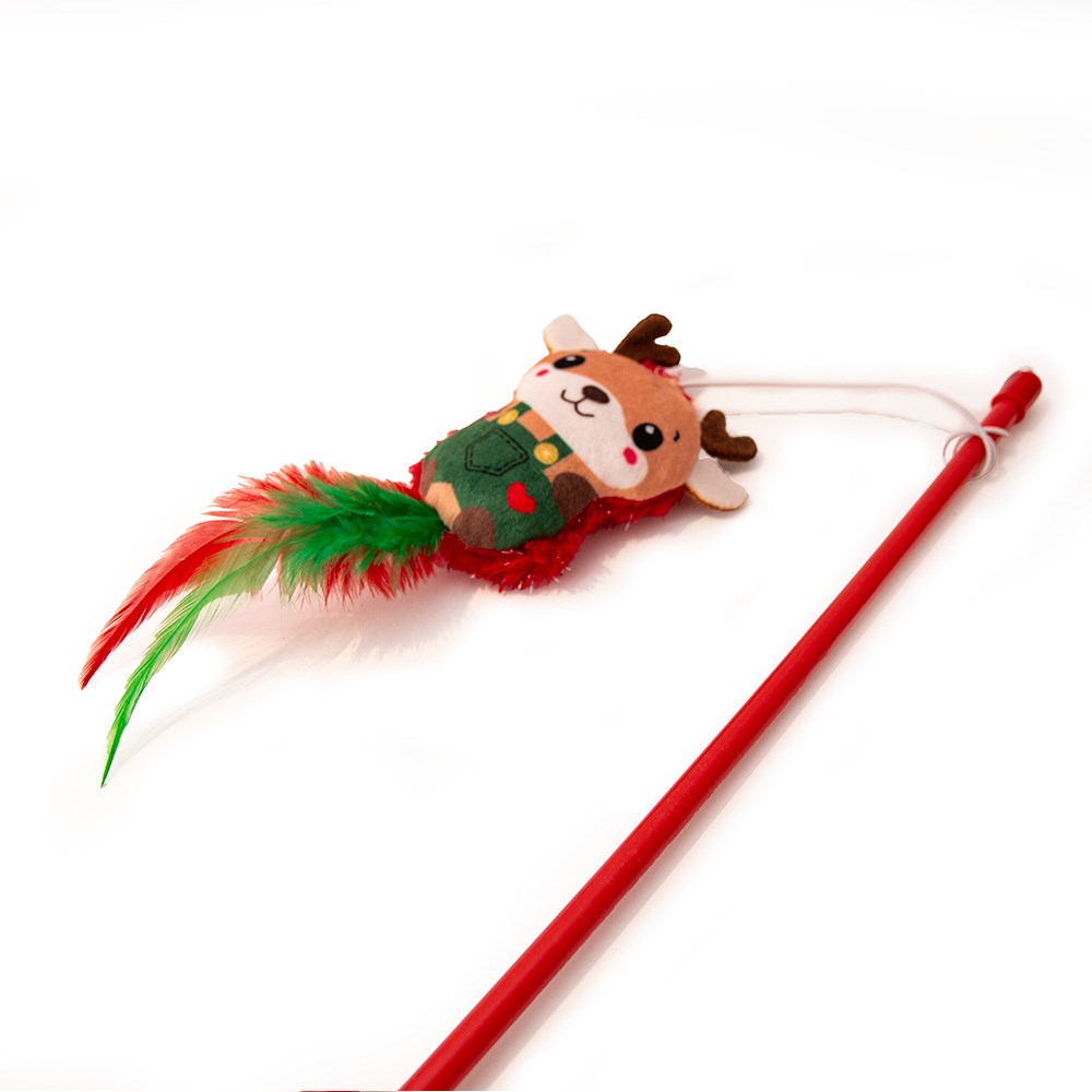 Great & Small Christmas Santa and Friends - Reindeer Dangler Cat Toy