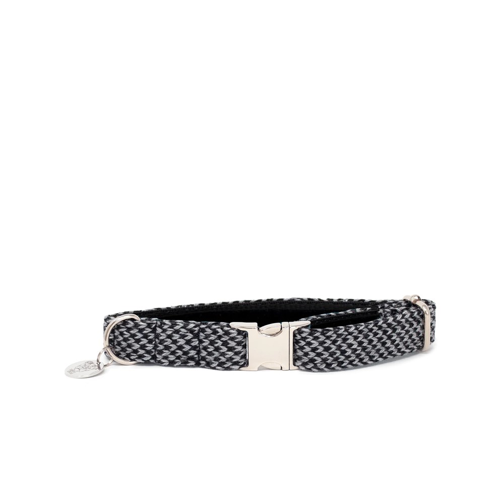Stocky & Dee Dog Collar Black & Grey