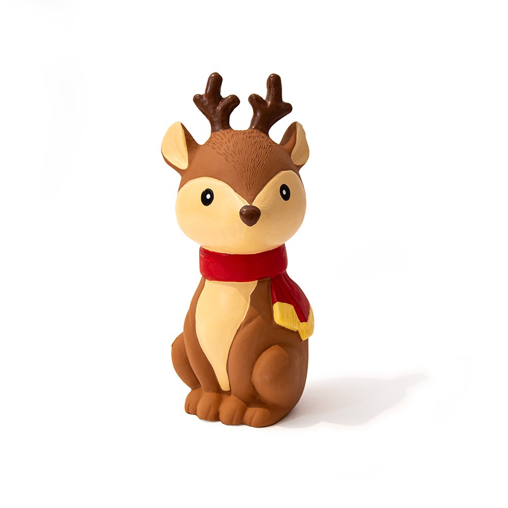 Great & Small Christmas Latex Reindeer with Scarf Dog Toy
