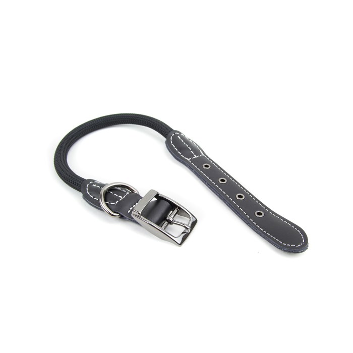 Great & Small Mountain Rope Dog Collar Black