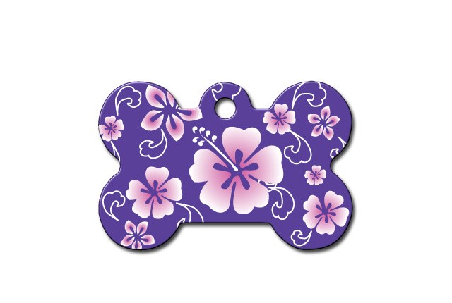 Quick Tag Floral Bone ID Tag