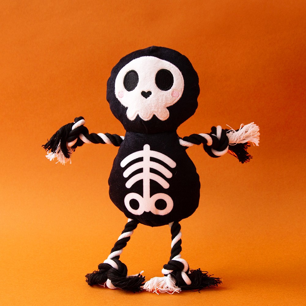 Great & Small Creepy Cuties Rope Skeleton Joe Dog Toy