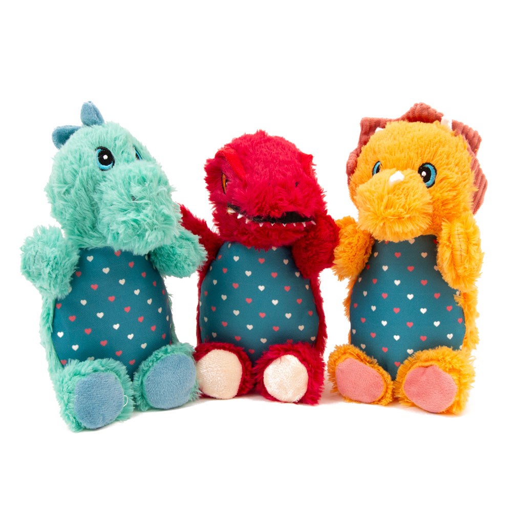 Great & Small Puppy Love Green Stegosaurus Dog Toy