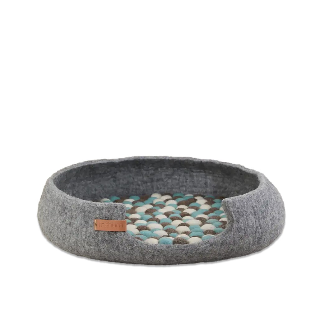 Mishum Simona Silver & Blue Cat Bed