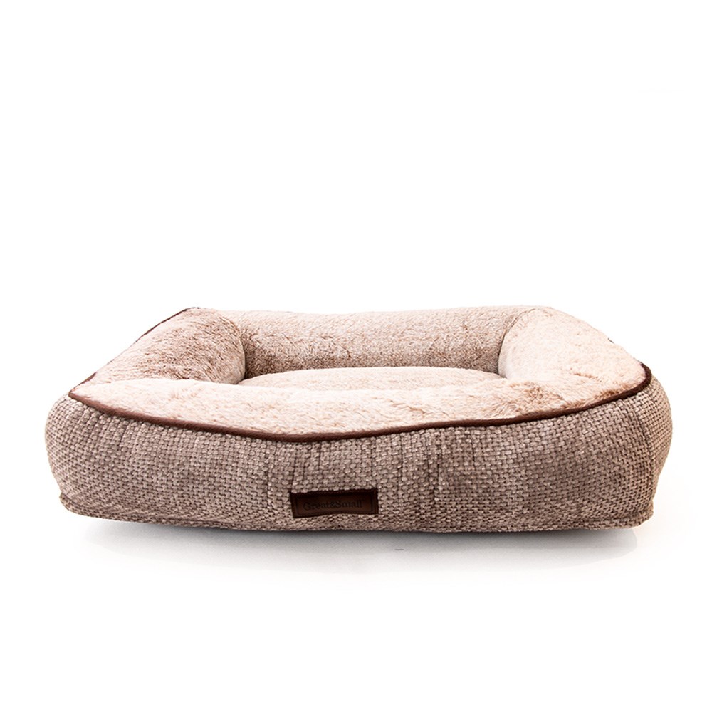Great & Small Snuggle&Snooze Soft Lounger in Latte Dog Bed