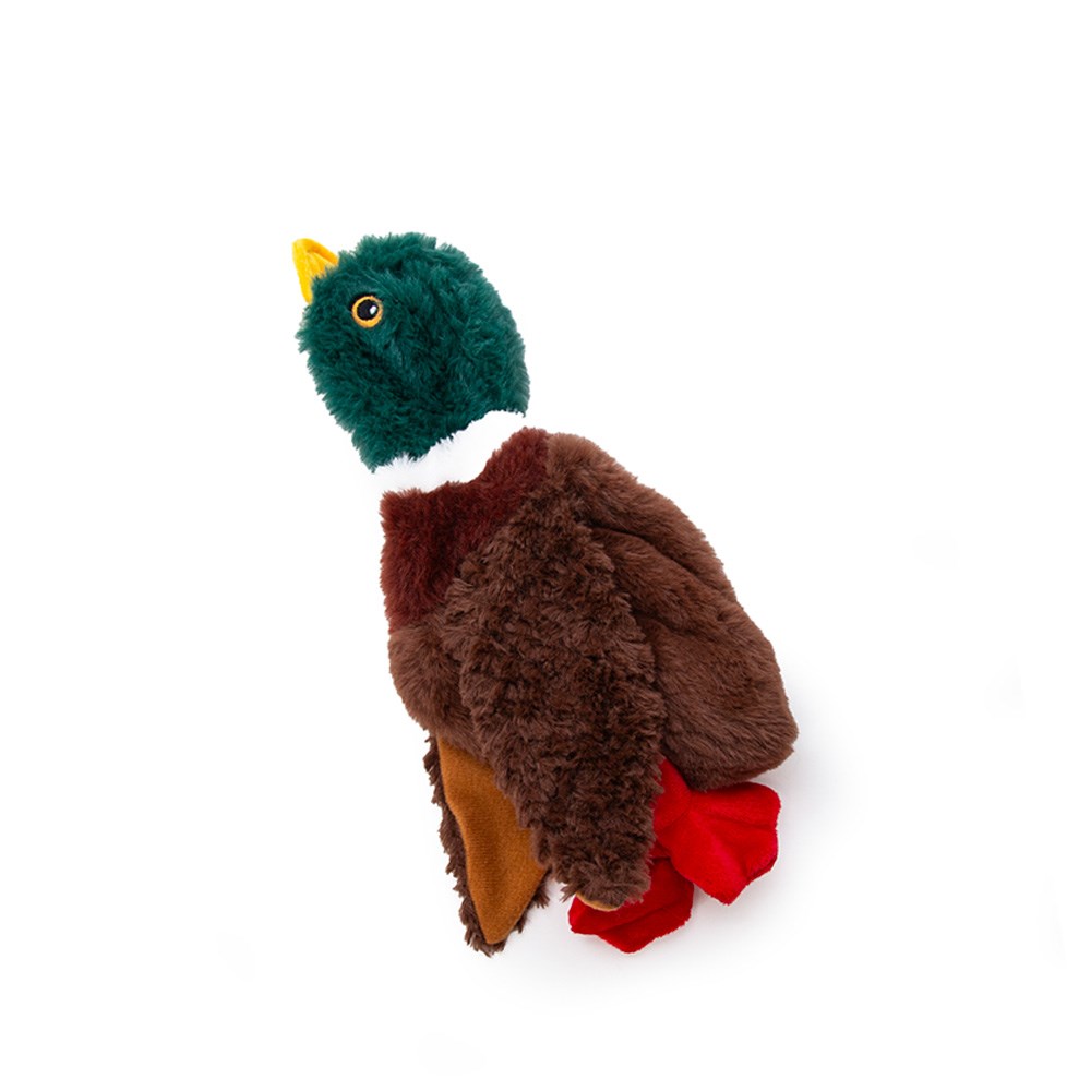 Great & Small Natural Instinct Flat & Crinkle Duck Dog Toy