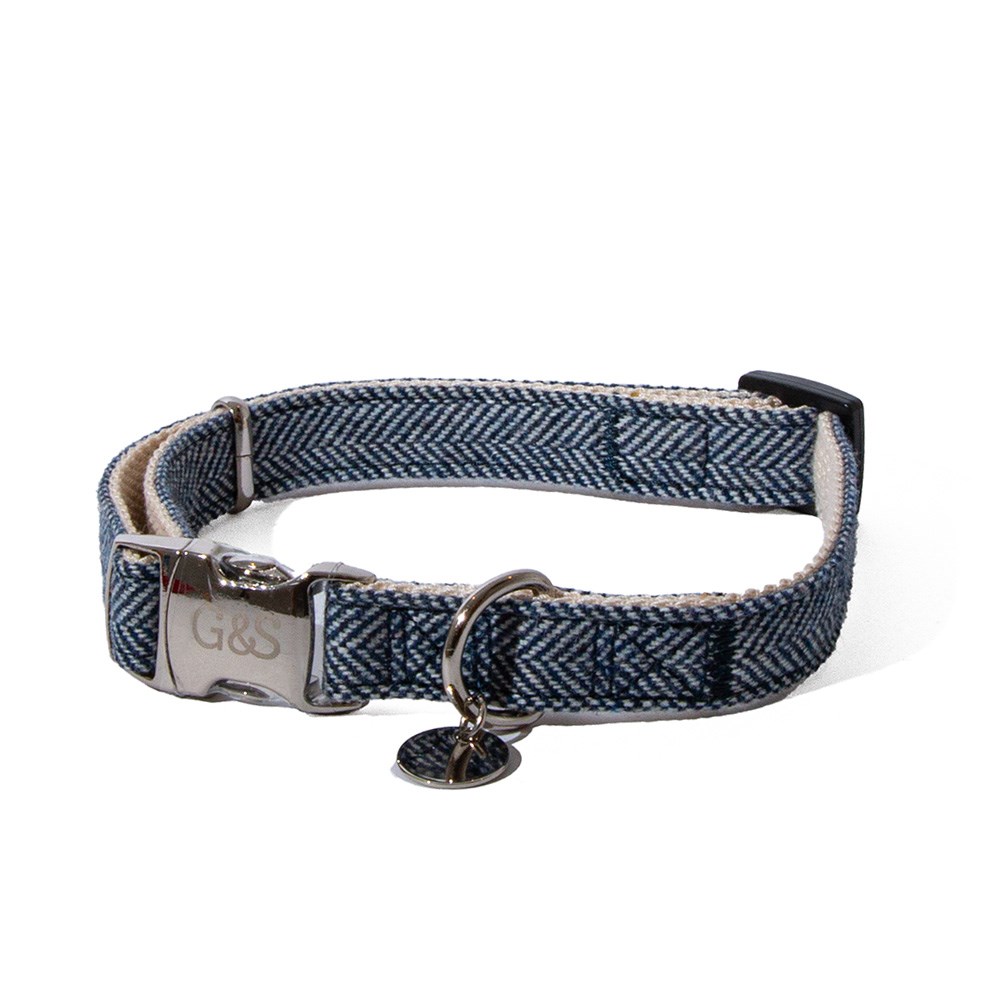 Great & Small Penrose Soft Herringbone Dog Collar