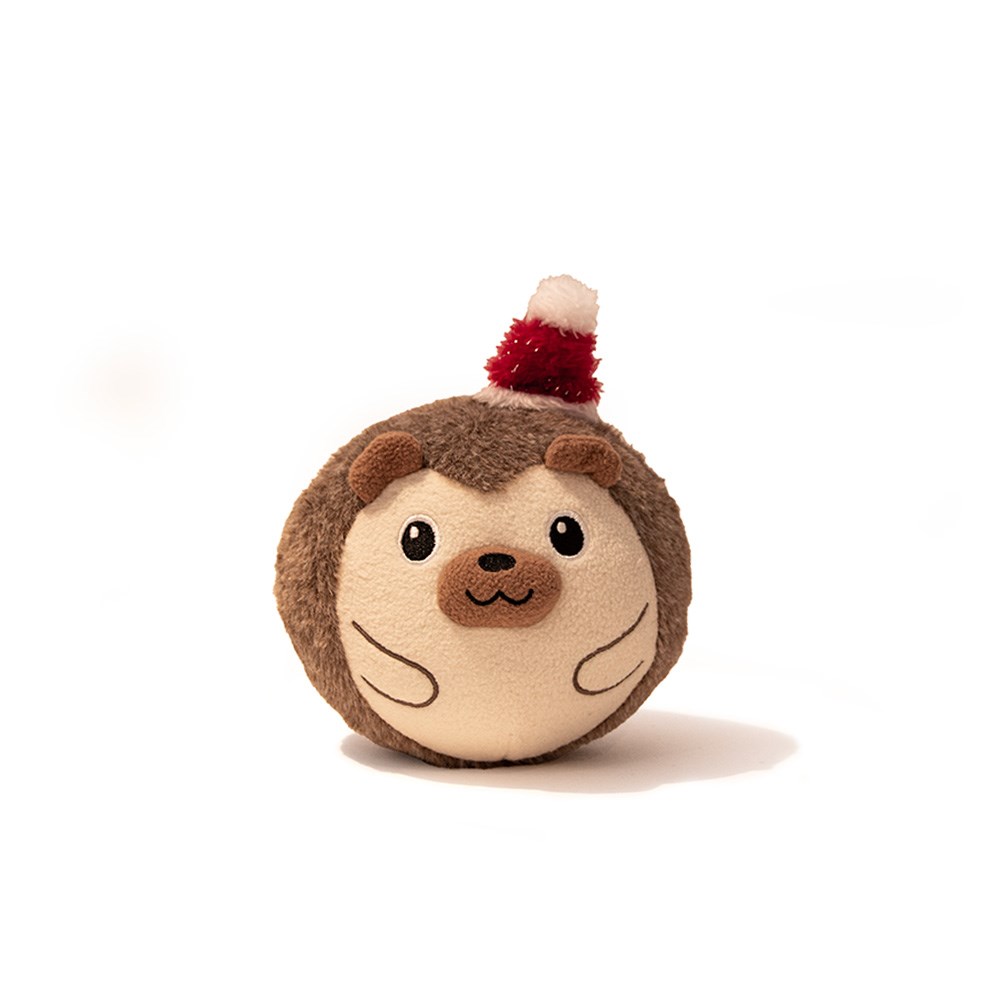 Great & Small Classic Christmas Hedgehog Ball Dog Toy