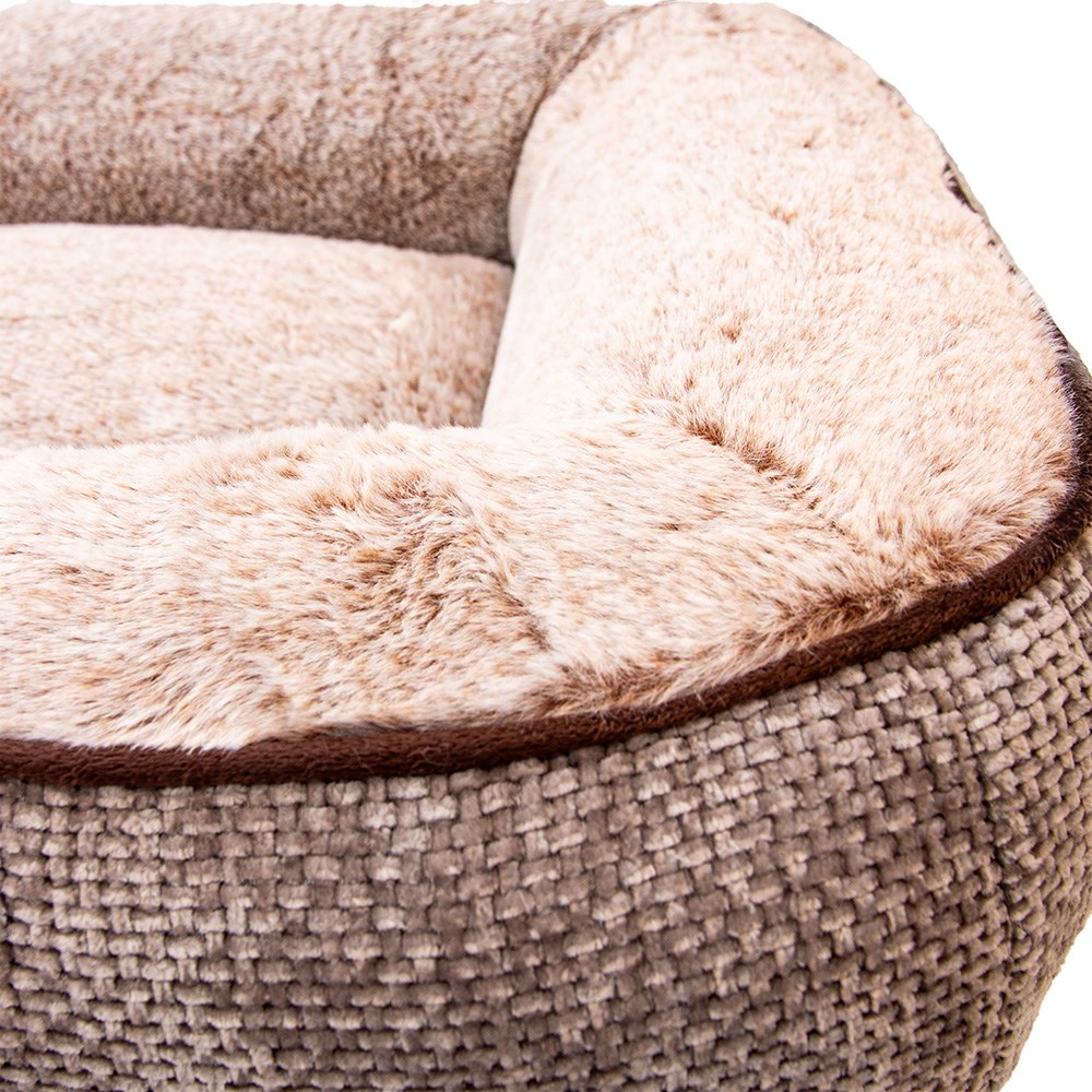 Great & Small Snuggle&Snooze Soft Lounger in Latte Dog Bed