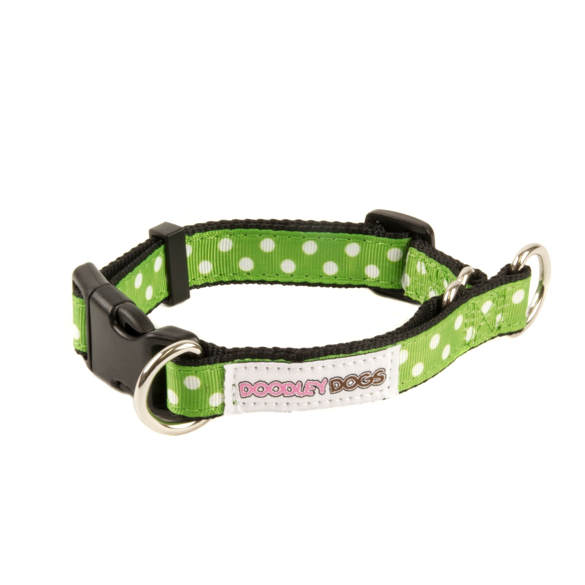 Doodley Dogs Green Ribbon Dog Collar