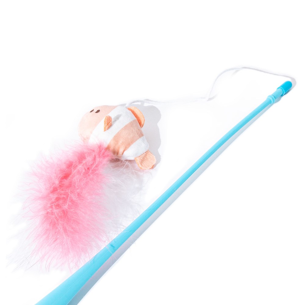 Great & Small Little&Lively Easy Play Weighted Dangler With Clown Fish & Feather Cat Toy