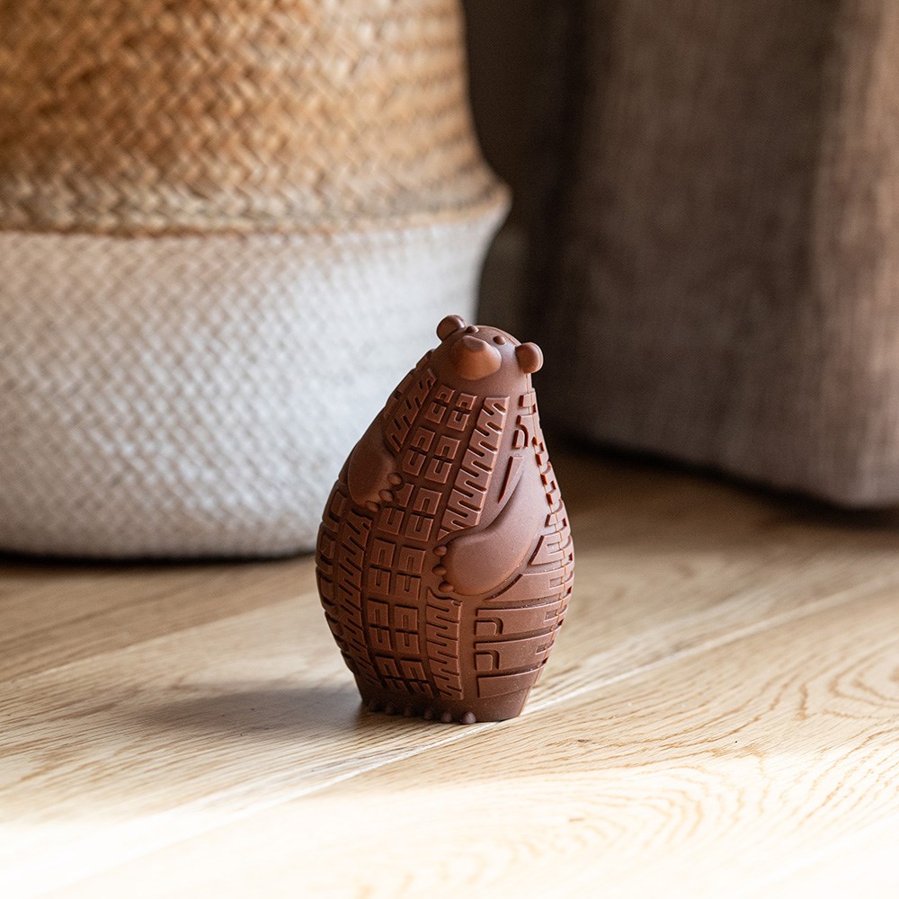 Great & Small Stay Wild Grizzly Bear Treat & Bounce Dog Toy