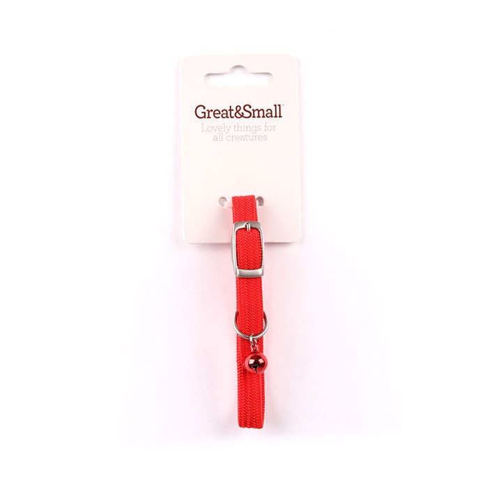 Great & Small Plain Red Cat Collar