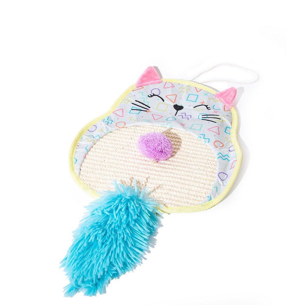 Great & Small Little&Lively Kitty Scratch Pad with Playful PomPom & Crinkle Tail Cat Toy