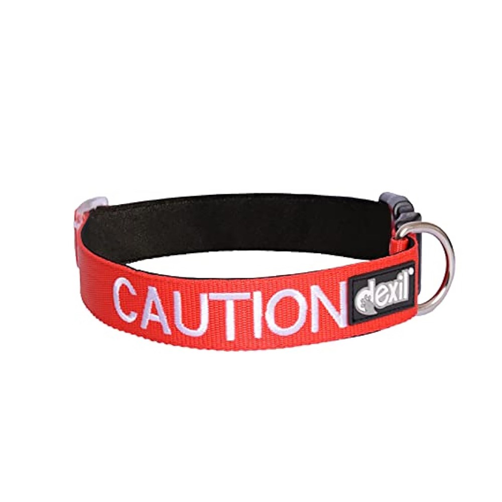 Dexil CAUTION Awareness Dog Collar