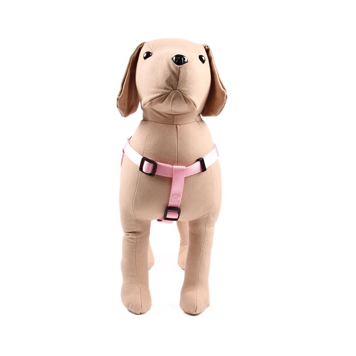 Great & Small Classic Plain Dog Harness Pink