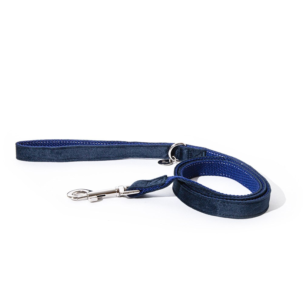 Great & Small Penrose Blue Velvet Dog Lead