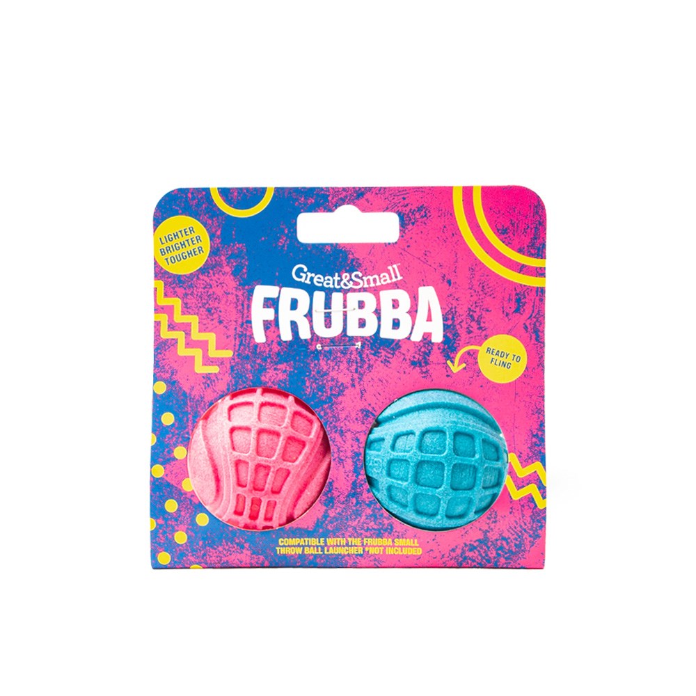 Great & Small Frubba Throw Small Balls Dog Toy 2 Pack