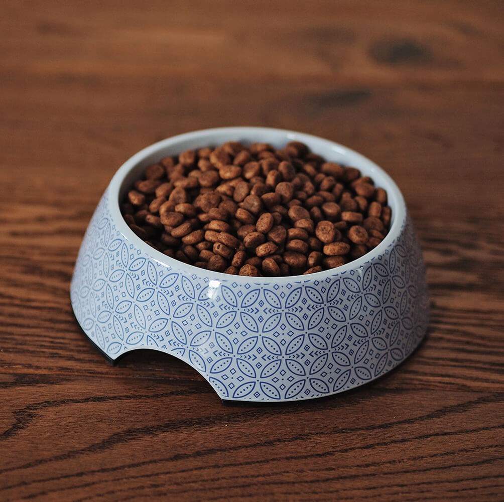 Great & Small Blue Mosaic Melamine Pet Bowl
