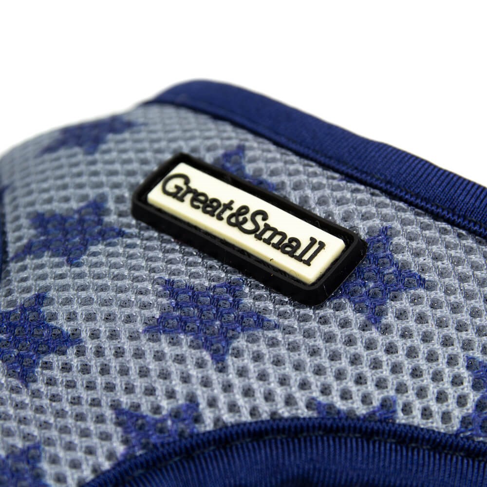 Great & Small Penrose Grey star Mesh Dog Harness