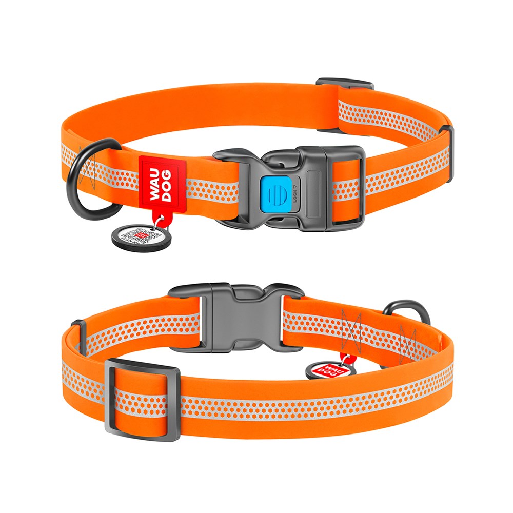 WAUDOG Collartex Dog Collar Orange
