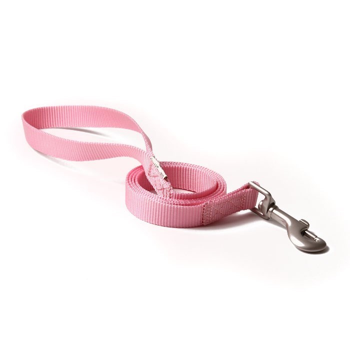 Great & Small Classic Plain Dog Lead Pink