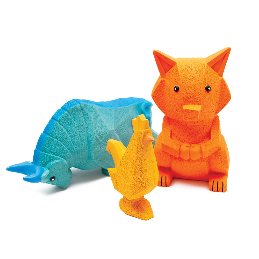 Great & Small Latex Geometric Fox Dog Toy