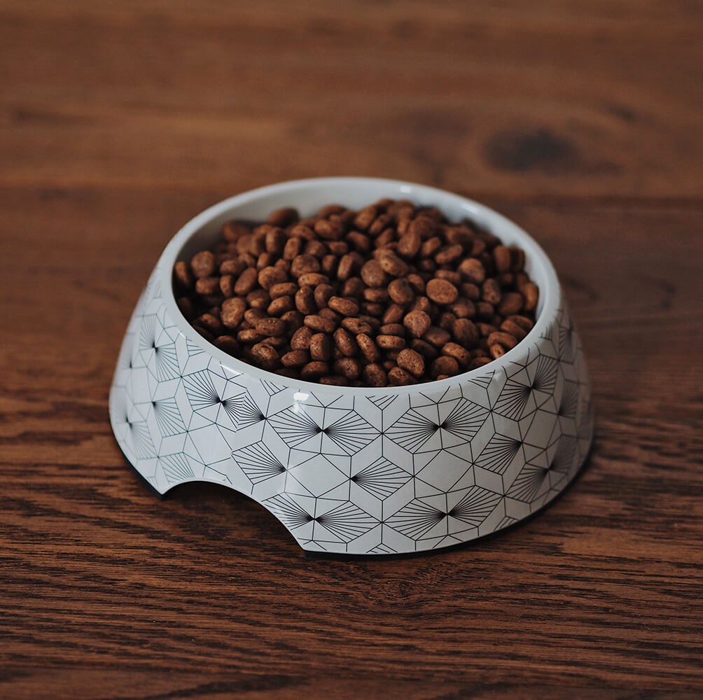 Great & Small Grey Art Deco Melamine Pet Bowl