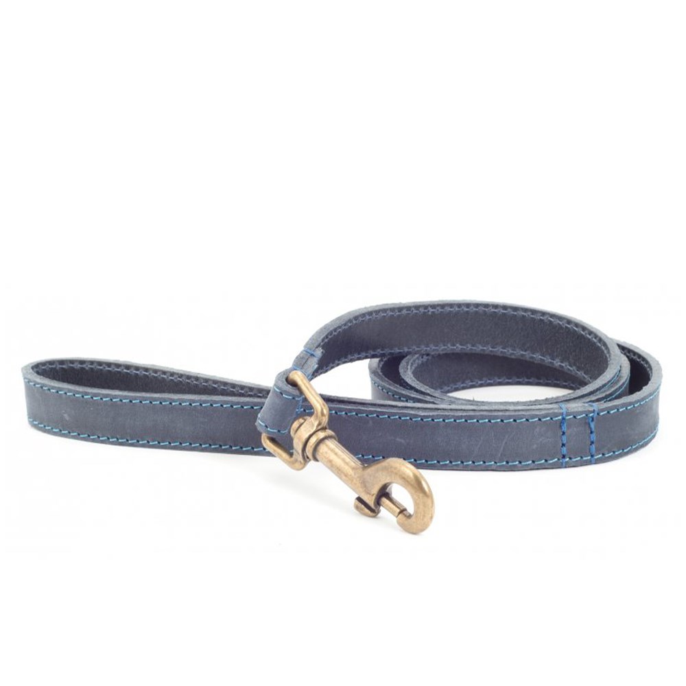 Timberwolf Leather Dog Lead Blue 1m