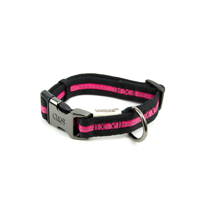 Great & Small Classic Soft Nylon Dog Collar Pink
