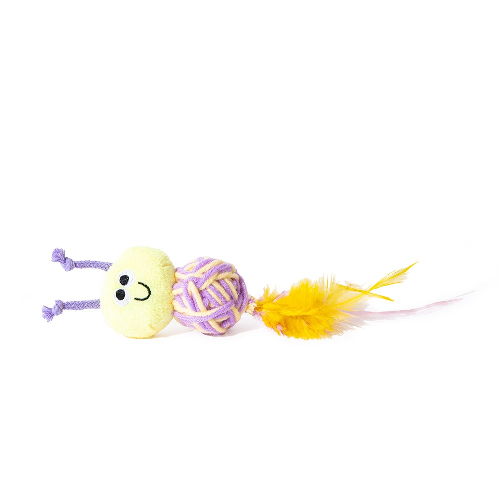 Great & Small Little&Lively Busy Little Bee with Feather & Ball Cat Toy