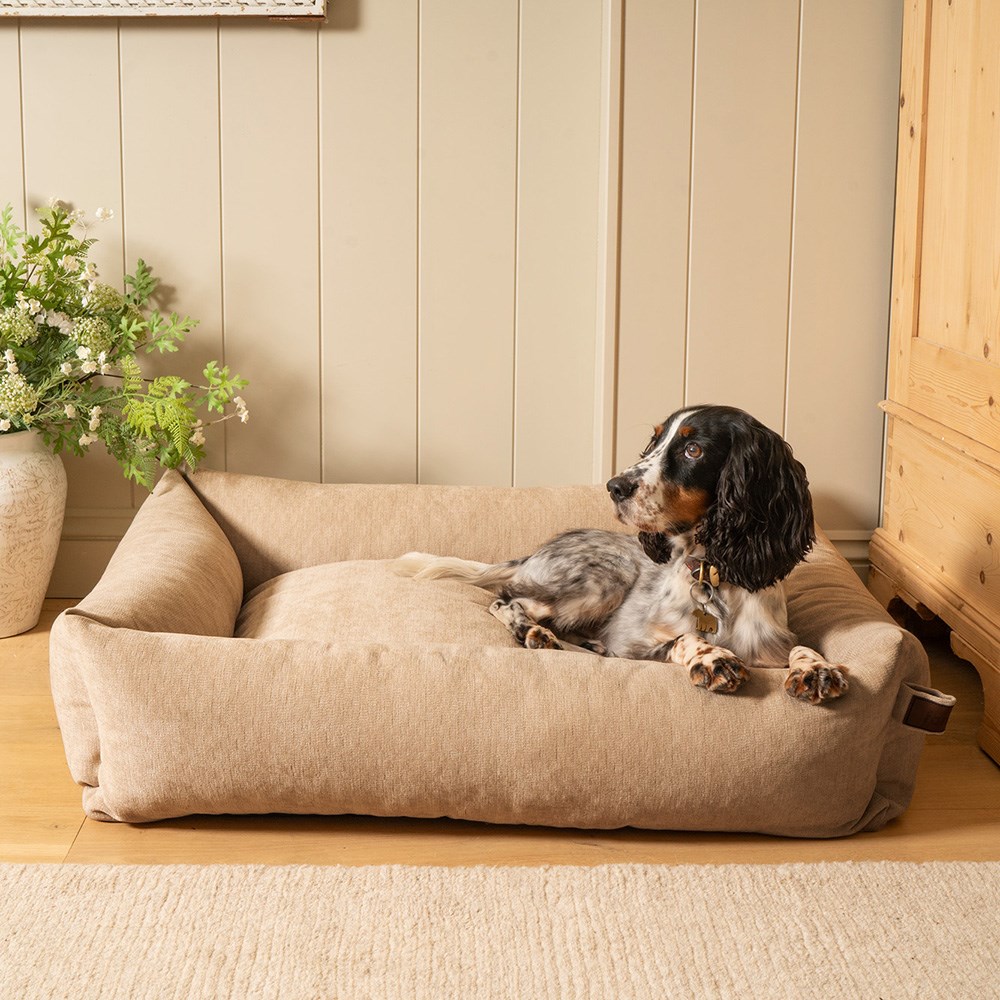 Fantail Basket Snug Mellow Oat Beige Dog Bed