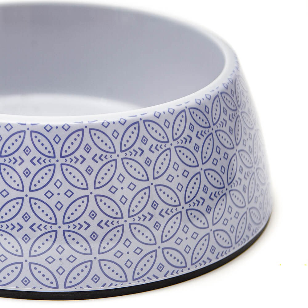 Great & Small Blue Mosaic Melamine Pet Bowl
