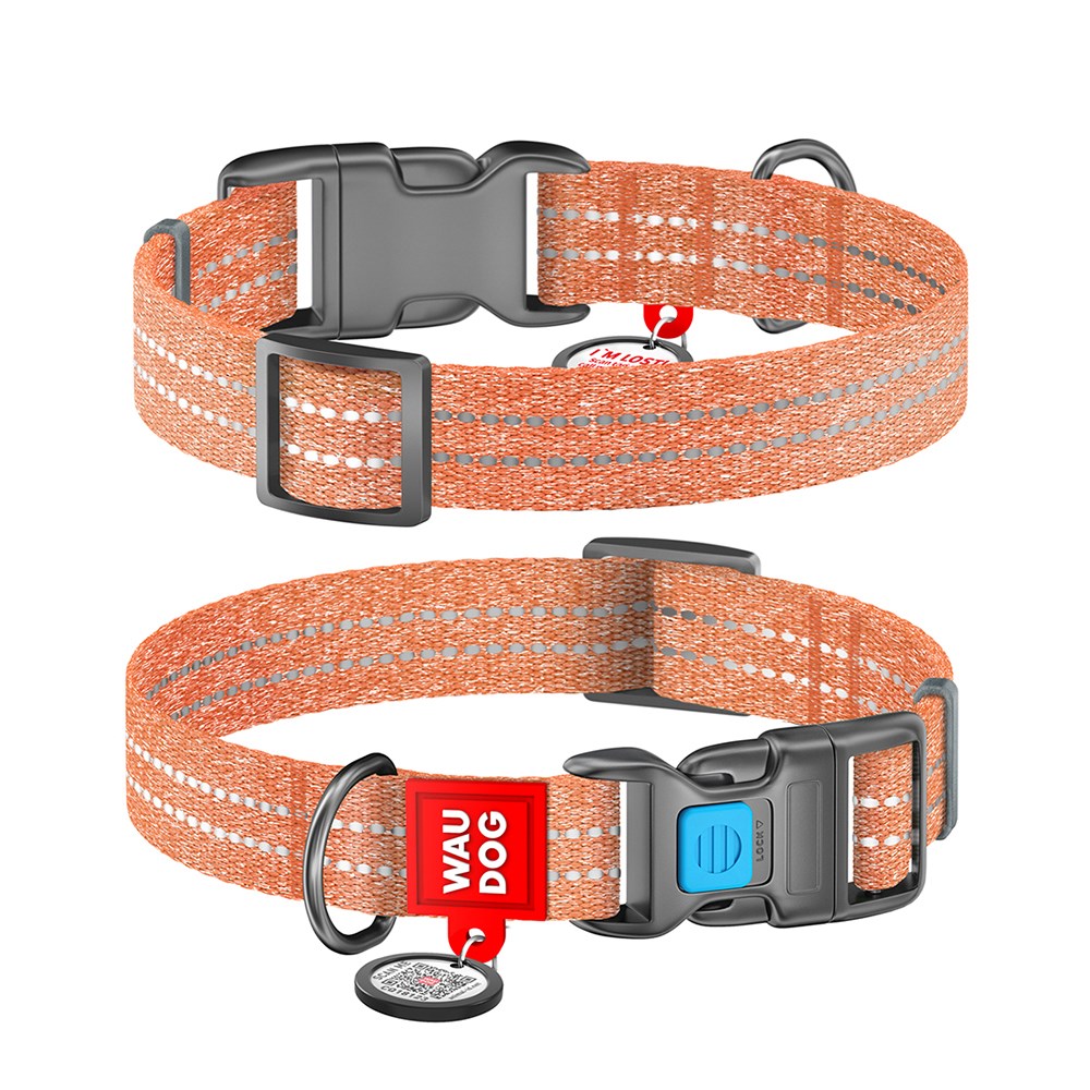 WAUDOG Re-Cotton Dog Collar Orange